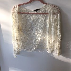 Floral lace cardigan